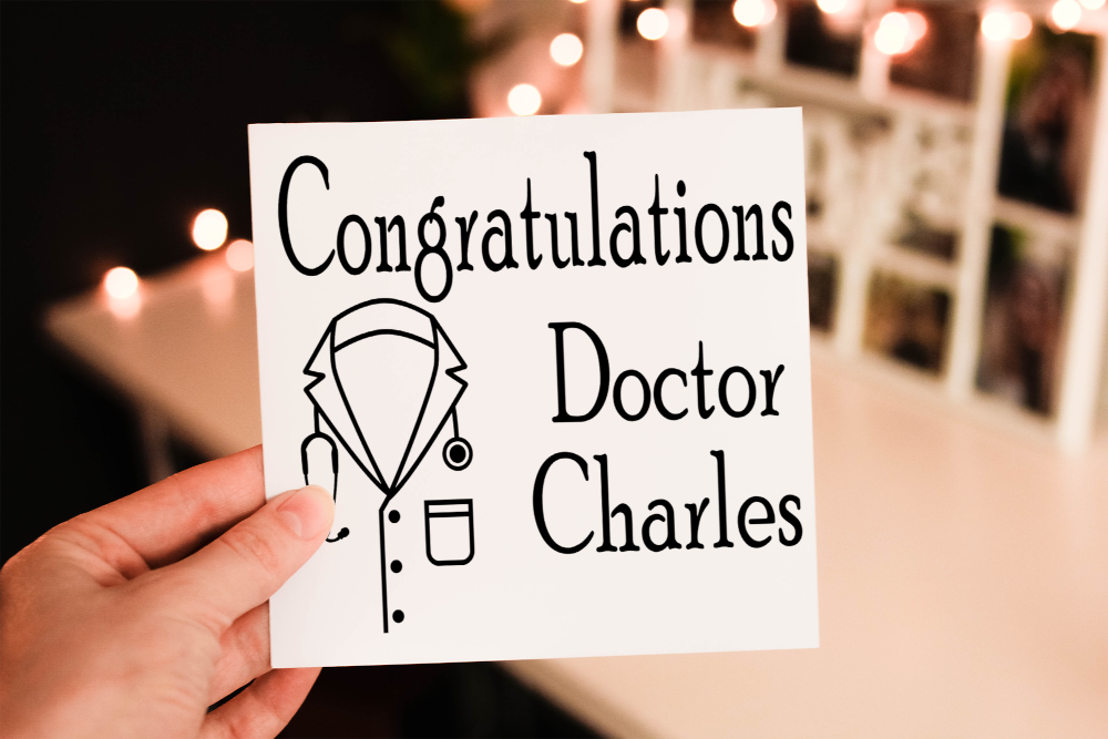 Congratulations Doctor Graduation Card, Your Graduating Card